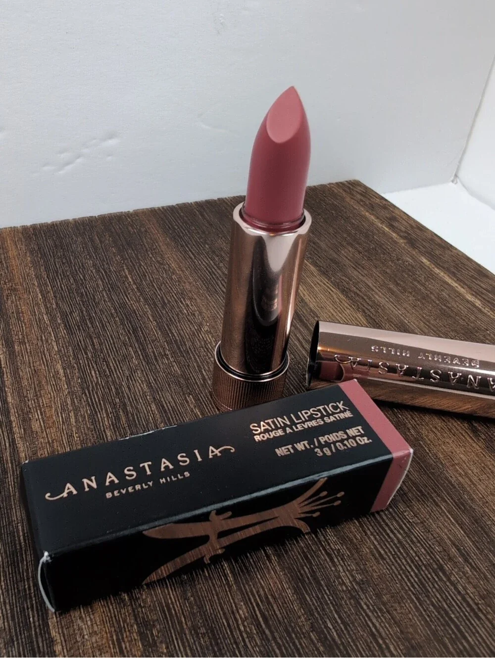 Anastasia Beverly Hills Matte & Satin Lipstick Rose Dream Full Size .10 Oz
